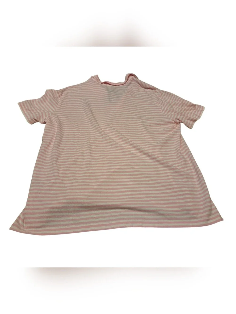Men's XXL Polo Ralph Lauren Classic Pink/White Striped Cotton Polo Shirt